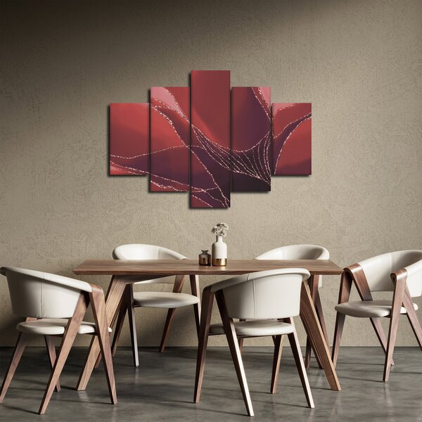 Kép - Piros absztrakt virág N⁰2 (150x105 cm)