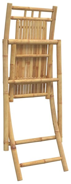8 db összecsukható bambusz kerti szék 46 x 66 x 99 cm