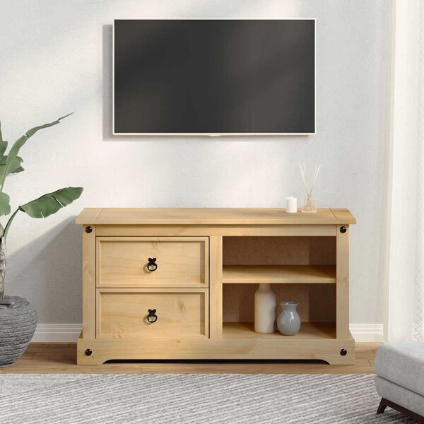 Corona tömör fenyőfa TV-szekrény 100 x 40 x 52 cm