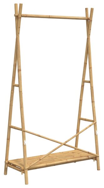 Bambusz ruhaállvány polccal 102 x 50 x 190 cm