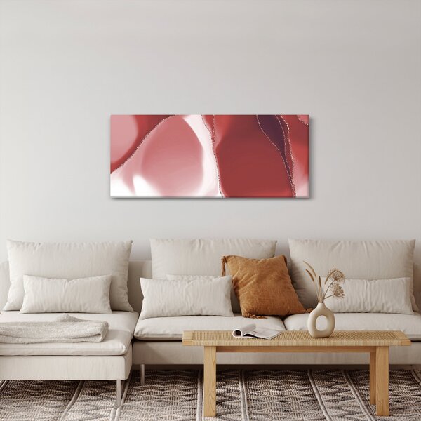 Kép - Piros absztrakt virág N⁰3 (120x50 cm)