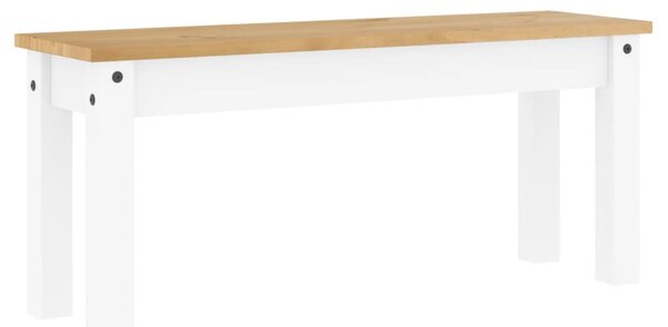 PANAMA fehér tömör fenyőfa étkezőpad 105 x 30 x 45 cm