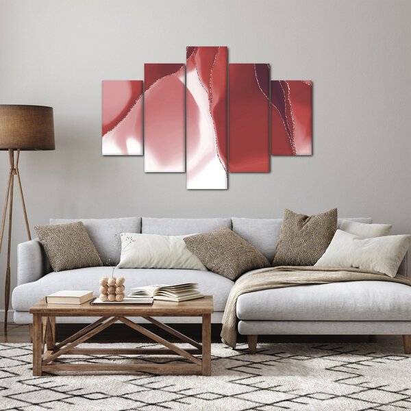 Kép - Piros absztrakt virág N⁰3 (150x105 cm)