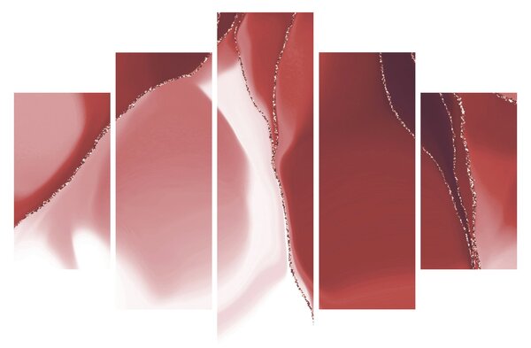 Kép - Piros absztrakt virág N⁰3 (150x105 cm)