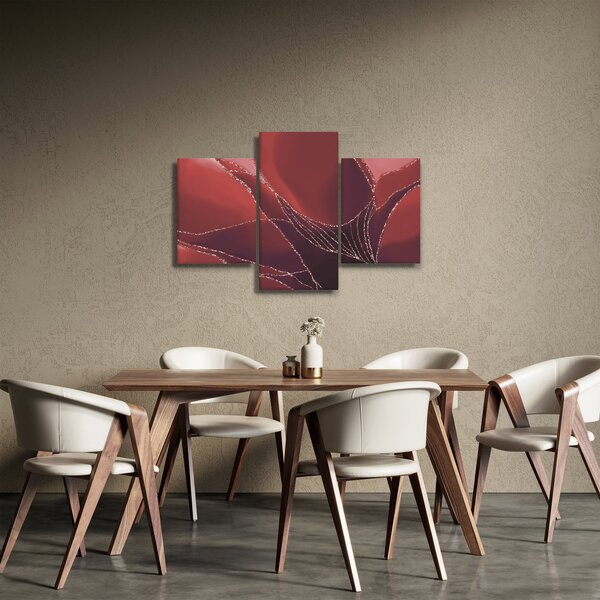 Kép - Piros absztrakt virág N⁰2 (90x60 cm)