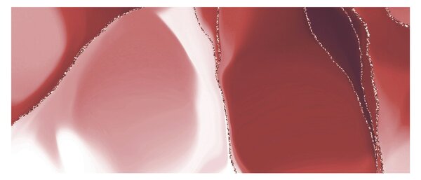 Kép - Piros absztrakt virág N⁰3 (120x50 cm)