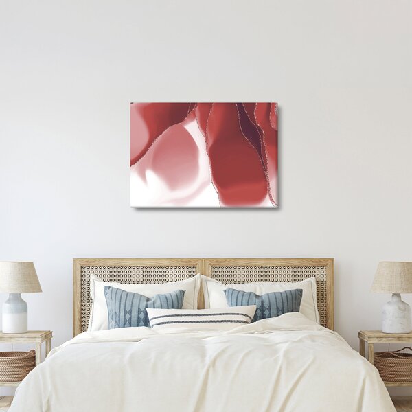 Kép - Piros absztrakt virág N⁰3 (70x50 cm)