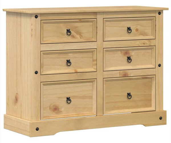 Corona tömör fenyőfa komód 112x48x91 cm
