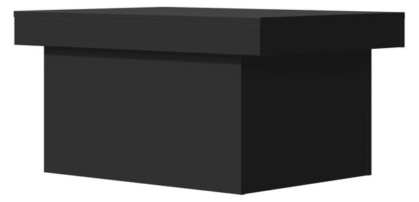 Fekete szerelt fa dohányzóasztal 80 x 55 x 40 cm