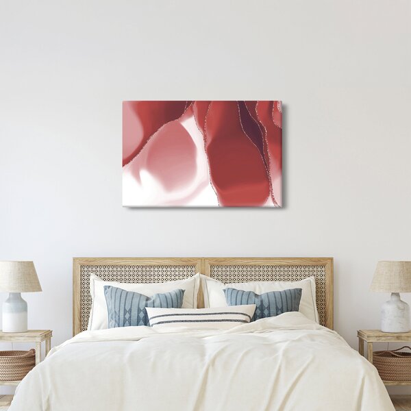 Kép - Piros absztrakt virág N⁰3 (90x60 cm)