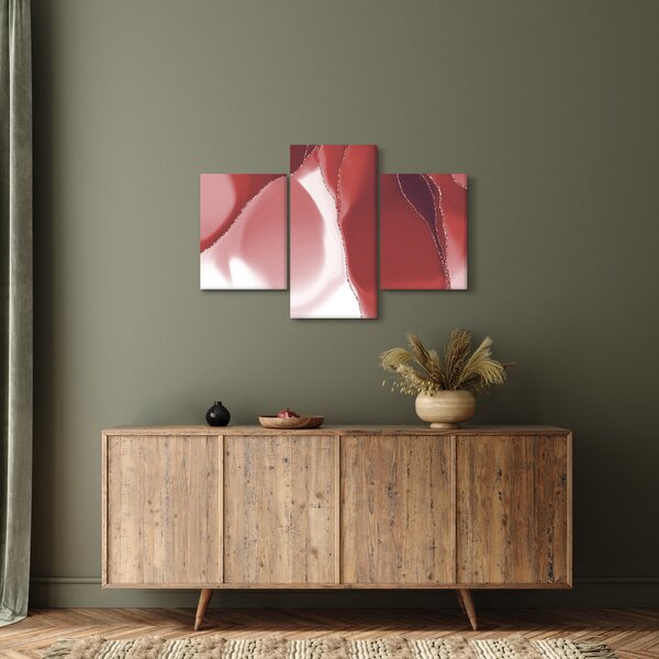 Kép - Piros absztrakt virág N⁰3 (90x60 cm)