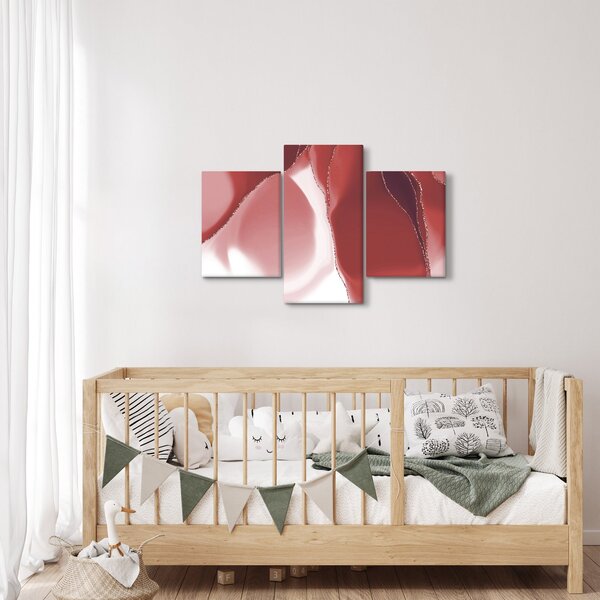 Kép - Piros absztrakt virág N⁰3 (90x60 cm)