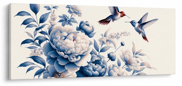 Kép - Kolibrik a virág felett (120x50 cm)