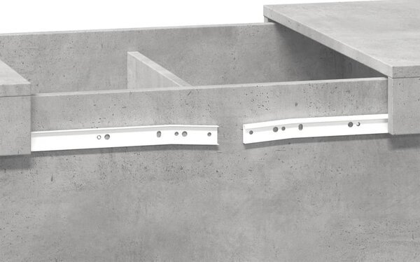 Betonszürke szerelt fa dohányzóasztal 100 x 55 x 40 cm