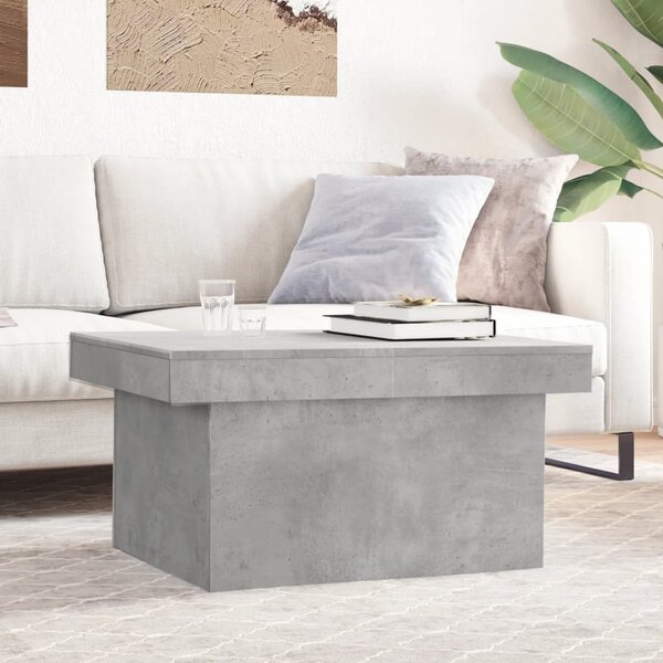 Betonszürke szerelt fa dohányzóasztal 100 x 55 x 40 cm