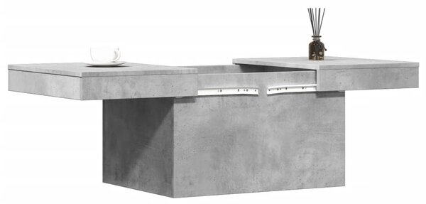 Betonszürke szerelt fa dohányzóasztal 100 x 55 x 40 cm