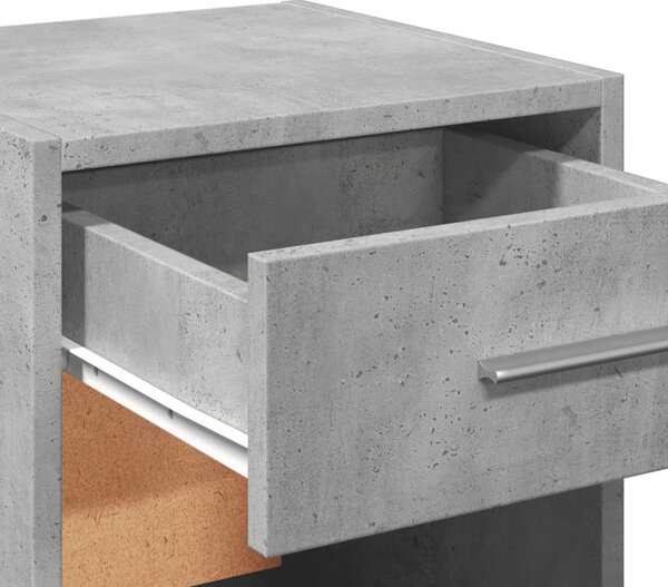 2 db betonszürke szerelt fa éjjeliszekrény 35 x 34 x 65 cm