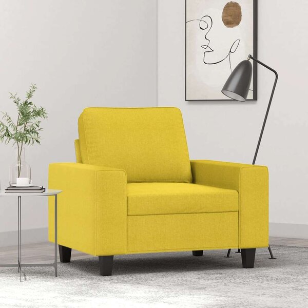 VidaXL Sárga Szövet Fotel - 60 cm Ülőfelület
