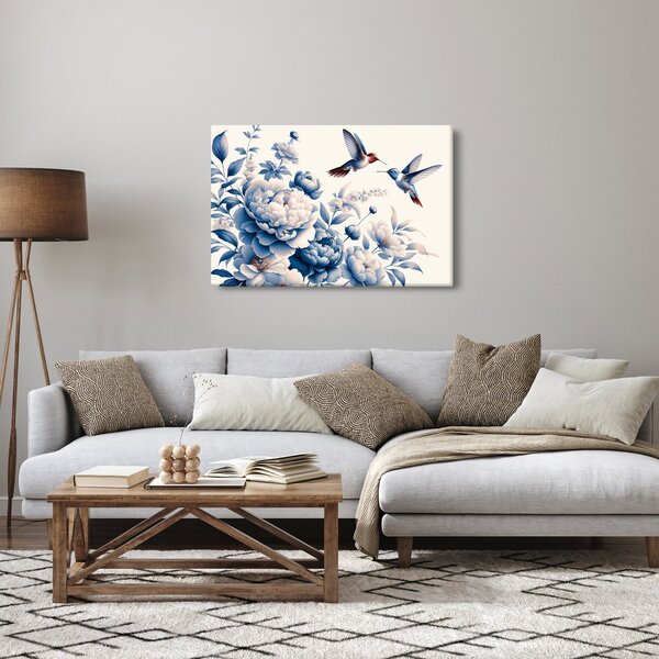 Kép - Kolibrik a virág felett (90x60 cm)