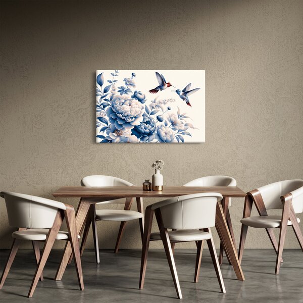 Kép - Kolibrik a virág felett (90x60 cm)