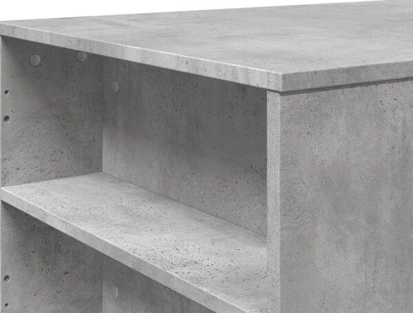 Betonszürke szerelt fa dohányzóasztal 102 x 55 x 42 cm