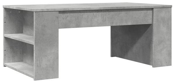 Betonszürke szerelt fa dohányzóasztal 102 x 55 x 42 cm