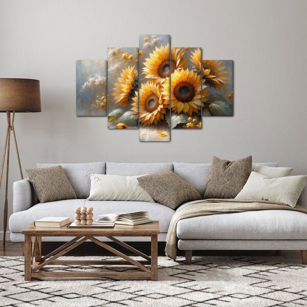 Kép - Napraforgók festménye (150x105 cm)