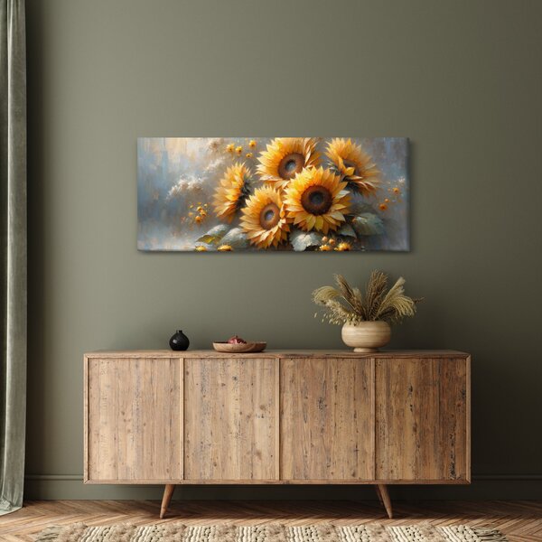 Kép - Napraforgók festménye (120x50 cm)