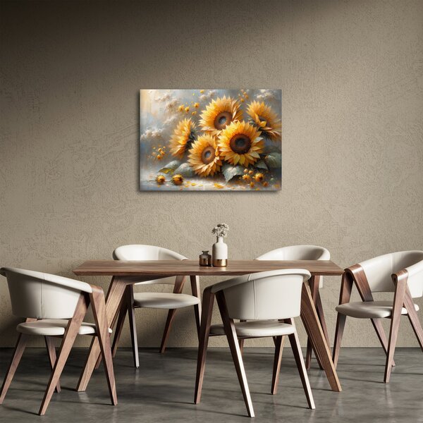 Kép - Napraforgók festménye (70x50 cm)