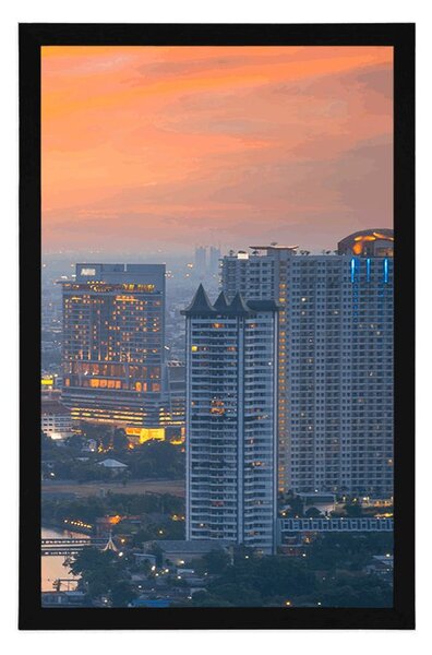 Poszter kilátás a naplementére, Bangkok városában