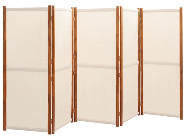 Fehér 5 paneles térelválasztó 350x180 cm