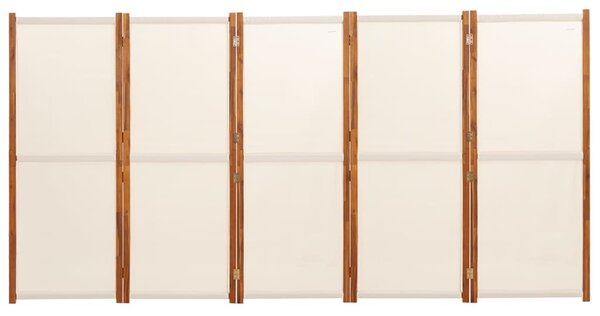 Fehér 5 paneles térelválasztó 350x180 cm