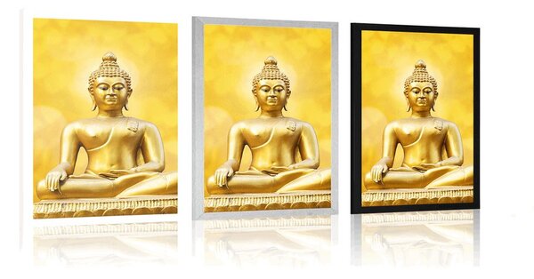 Poszter arany Buddha szobor