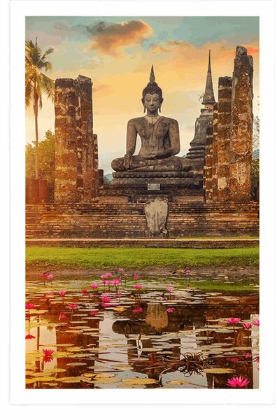Poszter Buddha szobor a Sukhothai parkban