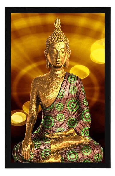 Poszter Buddha szobor abzstrakt háttérrel