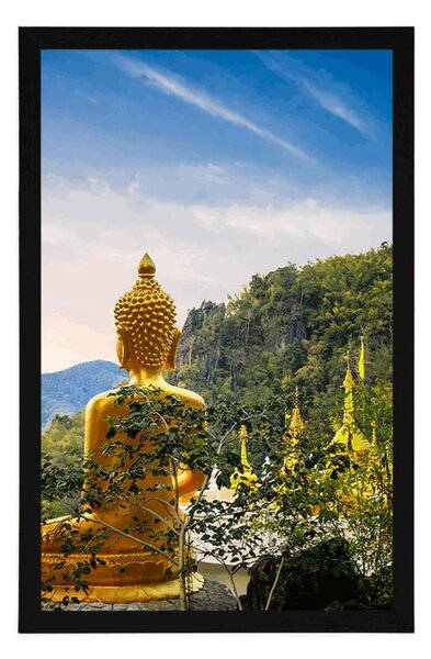 Poszter arany Buddha kilátása