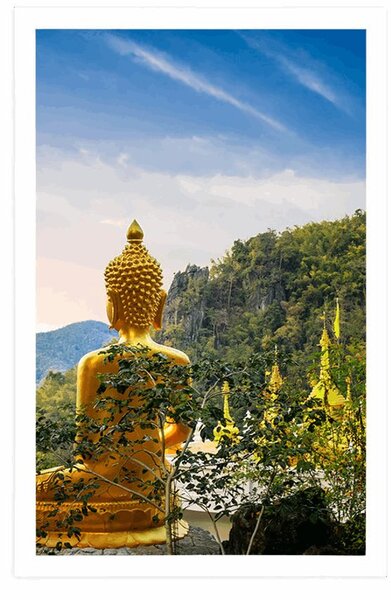 Poszter arany Buddha kilátása