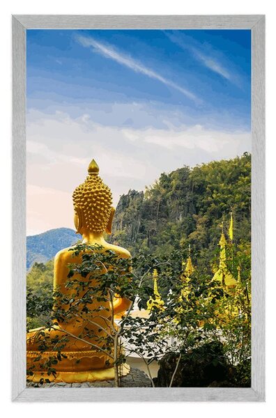 Poszter arany Buddha kilátása