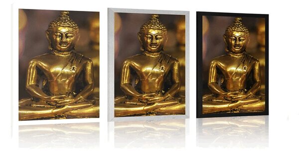 Poszter Buddha absztrakt háttérrel