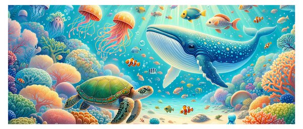 Kép - A világ a víz alatt (120x50 cm)
