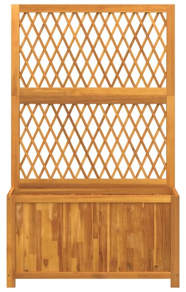 Tömör akácfa rácsos ültetőláda 100 x 32 x 165 cm