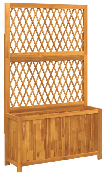 Tömör akácfa rácsos ültetőláda 100 x 32 x 165 cm