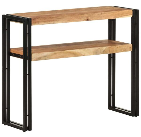 VidaXL Akácfa Tálalóasztal - 2 Polcos - 90x30x75 cm