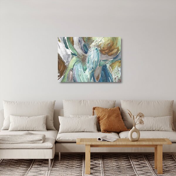 Üveg kép - Absztrakt figurás festészet (70x50 cm)