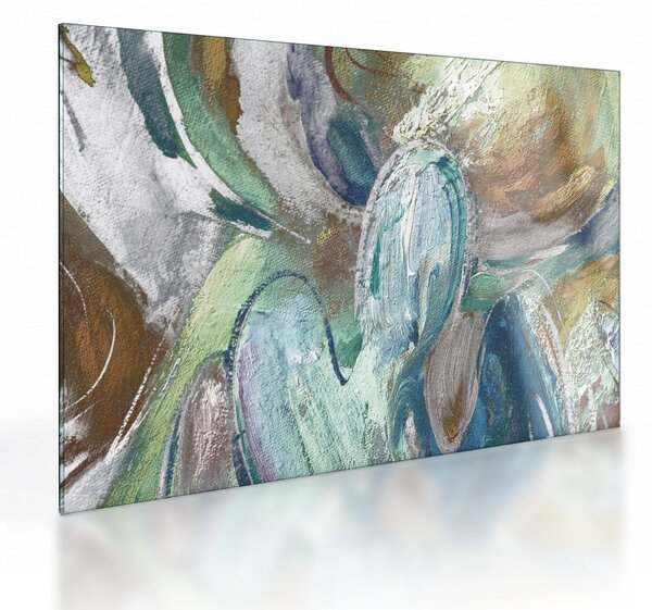 Üveg kép - Absztrakt figurás festészet (70x50 cm)