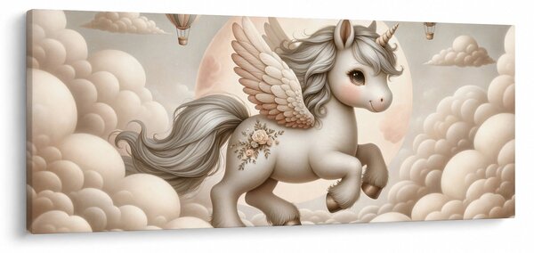 Kép - Egyszarvú a felhőkben (120x50 cm)