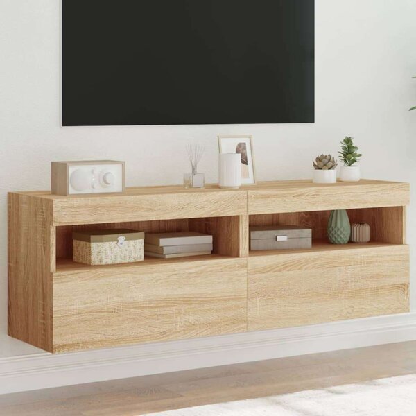 VidaXL Falra Szerelhető TV Szekrény - 120cm - Sonoma Tölgy