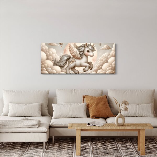 Kép - Egyszarvú a felhőkben (120x50 cm)