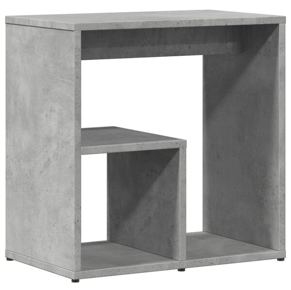 2 db betonszürke szerelt fa kisasztal 50x30x50 cm