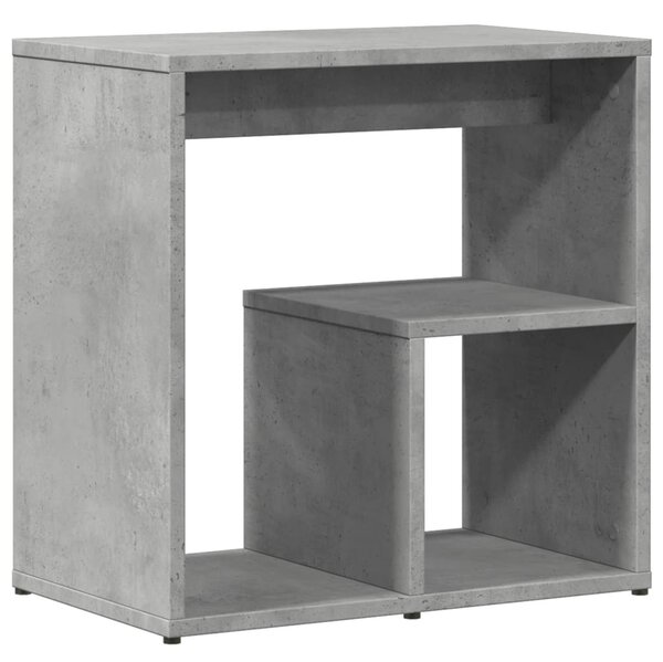 2 db betonszürke szerelt fa kisasztal 50x30x50 cm